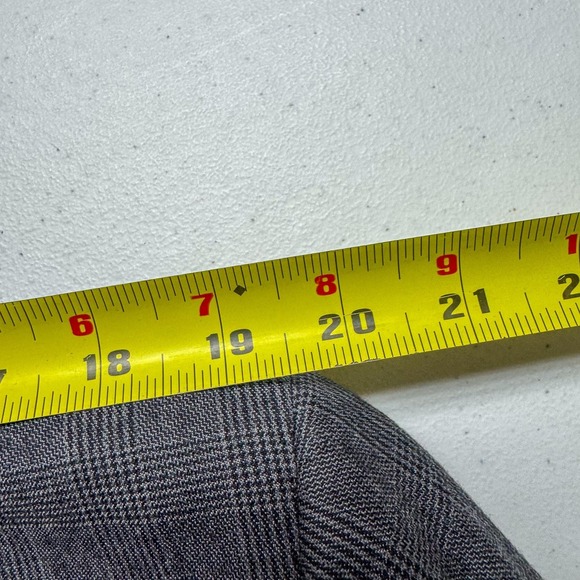 Jos A Bank 1905 Sport Coat Mens 43L Gray Plaid Wool Slim Fit 2 Button Jacket - Picture 13 of 14